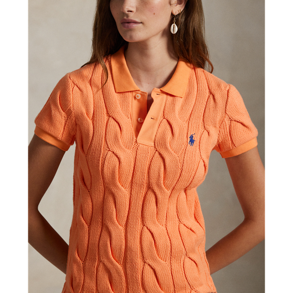 ケーブルニット コットン ポロシャツ | ラルフ ローレン公式オンライン