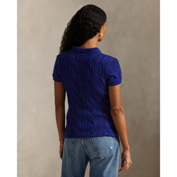 ケーブルニット コットン ポロシャツ | ラルフ ローレン公式オンライン