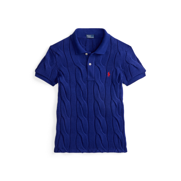 ケーブルニット コットン ポロシャツ | ラルフ ローレン公式オンライン