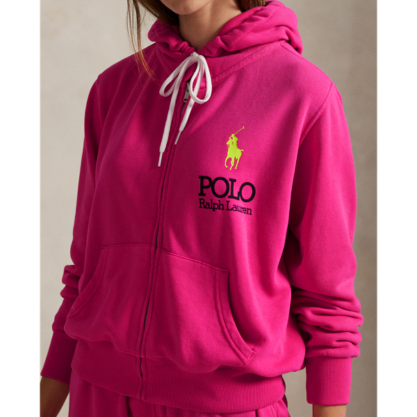 Big Pony Lightweight Fleece Zip Hoodie