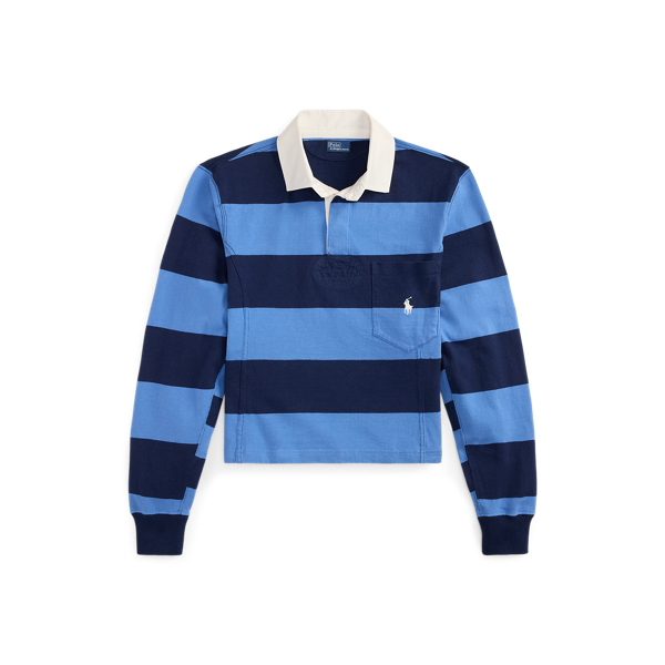 売れ筋商品|||ラルフローレン カットソー トップス レディース Women's Color-Blocked Cotton Jersey Rugby Shirt Polo Black/Deckwash White s7-AI211971708001_alternate1?$