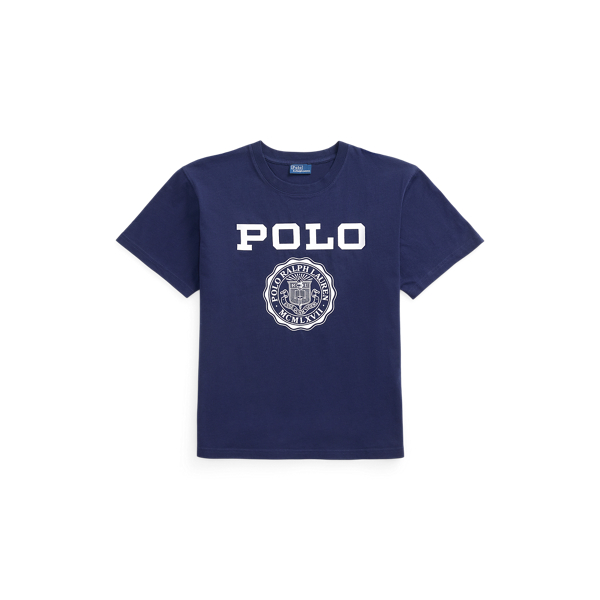 2025新作⭐︎新品タグ付⭐︎ラルフローレン⭐︎ロゴクレストコットンジャージーブレザー ロゴ クレスト コットン ジャージー クルーネック Tシャツ | ラルフ