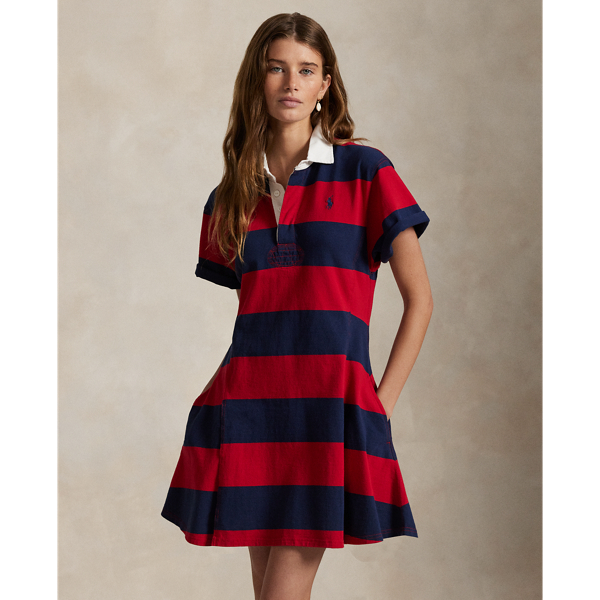 即国内発送・送込♪RALPH LAUREN♪CARLYNAジャージドレス$125 リングトリム ジャージー キャップスリーブ ドレス