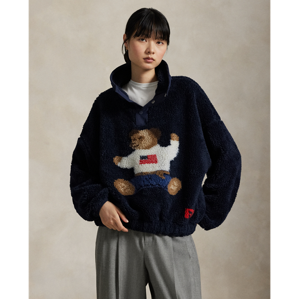 Polo Bear High-Pile Fleece Mockneck