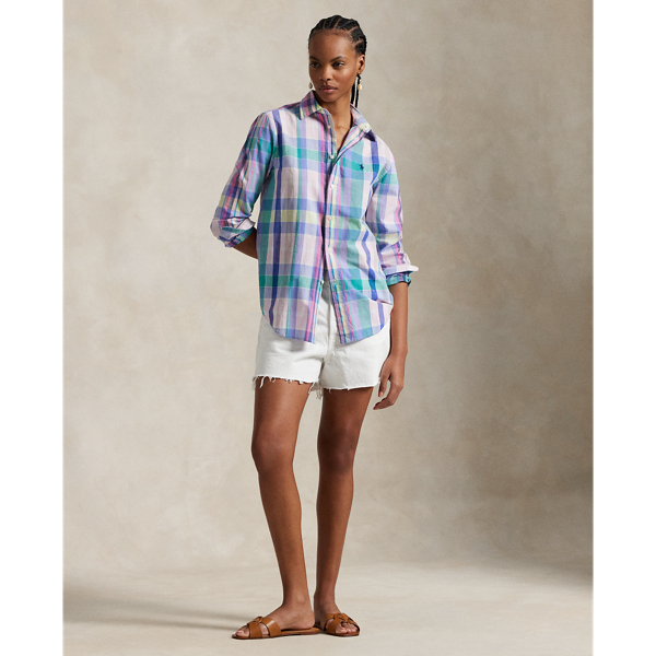 Camicia scozzese Relaxed-Fit Polo Ralph Lauren in Rosa chiaro/Blu/Giallo 4