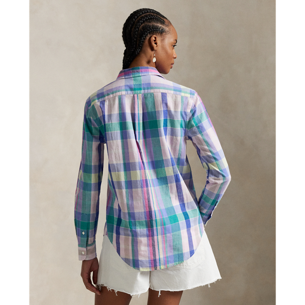 Camicia scozzese Relaxed-Fit Polo Ralph Lauren in Rosa chiaro/Blu/Giallo 5
