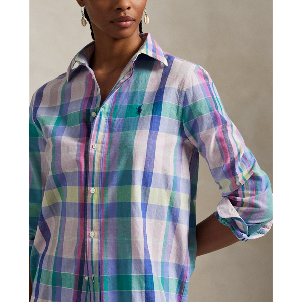 Camicia scozzese Relaxed-Fit Polo Ralph Lauren in Rosa chiaro/Blu/Giallo 6