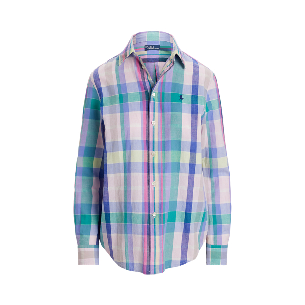 Camicia scozzese Relaxed-Fit Polo Ralph Lauren in Rosa chiaro/Blu/Giallo 2