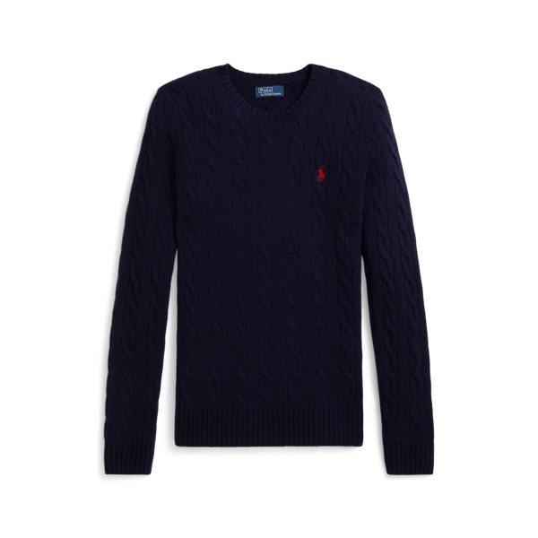Woll-Kaschmir-Pullover mit Zopfmuster