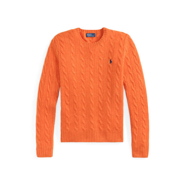 Cable Wool-Cashmere Crewneck Sweater Polo Ralph Lauren 1
