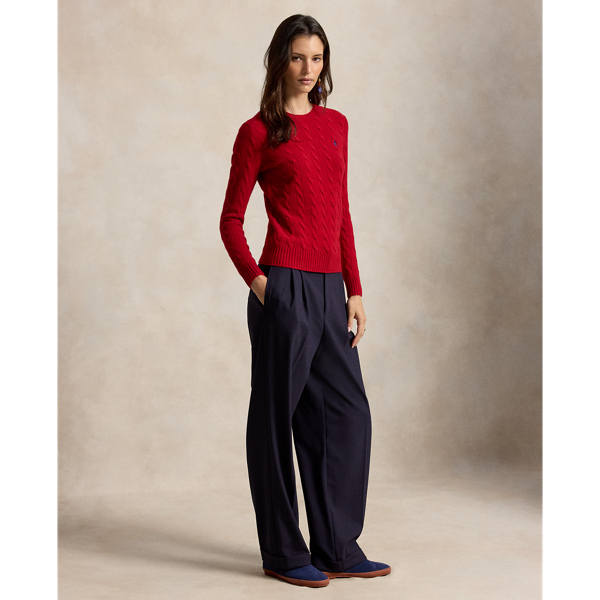 Cable Wool-Cashmere Crewneck Jumper