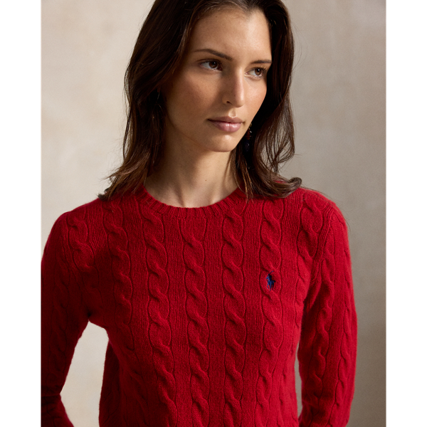 Cable Wool-Cashmere Crewneck Jumper