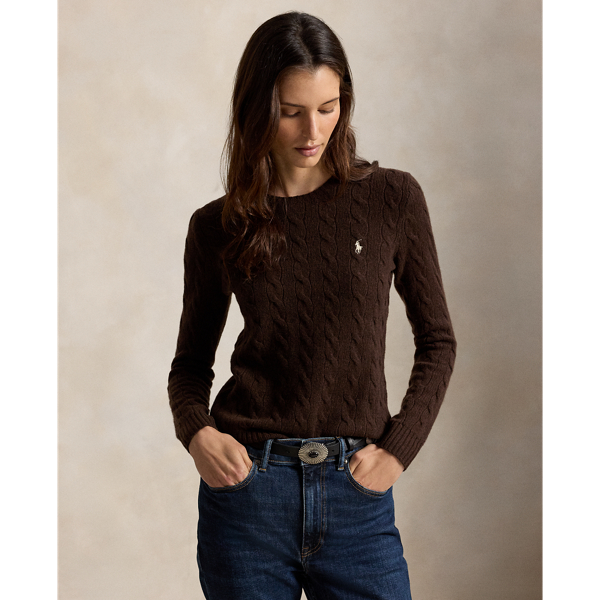 Cable Wool-Cashmere Crewneck Jumper