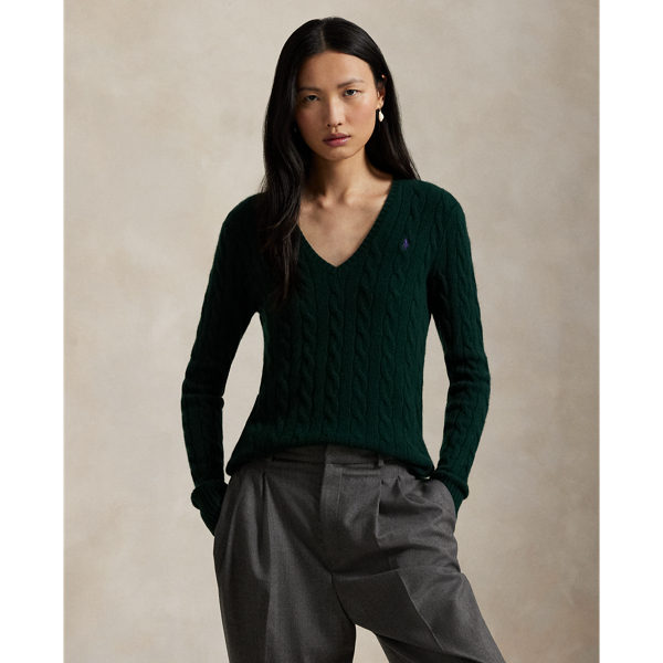 Woll-Kaschmir-Pullover mit Zopfmuster