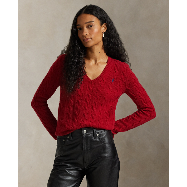 Woll-Kaschmir-Pullover mit Zopfmuster