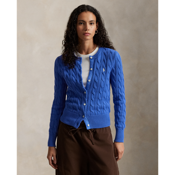 ケーブルニット コットン クルーネック カーディガン | ラルフ