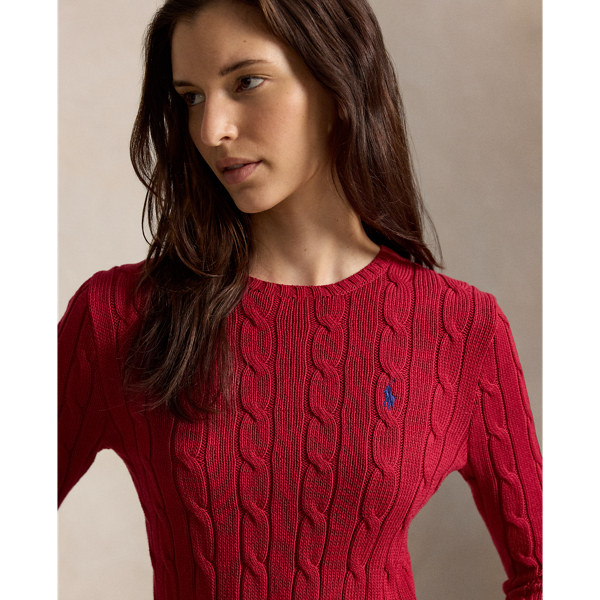 Cable-Knit Cotton Crewneck Jumper