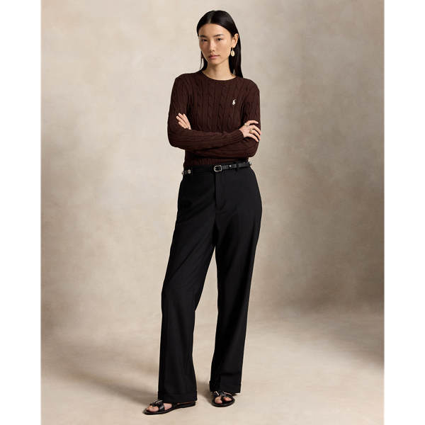 Cable-Knit Cotton Crewneck Jumper