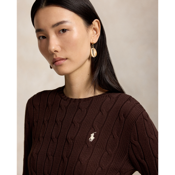 Cable-Knit Cotton Crewneck Jumper