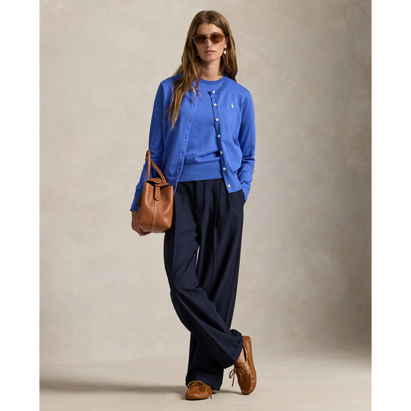 Polo Ralph Lauren 靛空藍 棉質圓領開襟衫 4