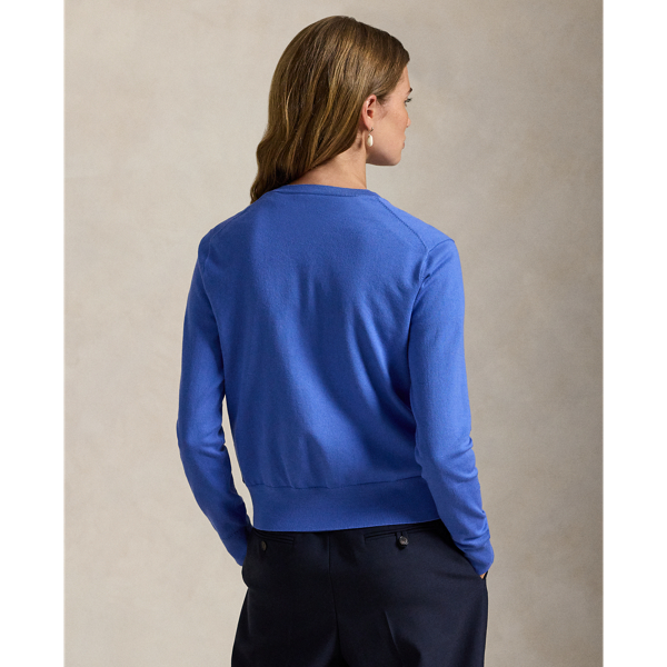 Polo Ralph Lauren 靛空藍 棉質圓領開襟衫 5