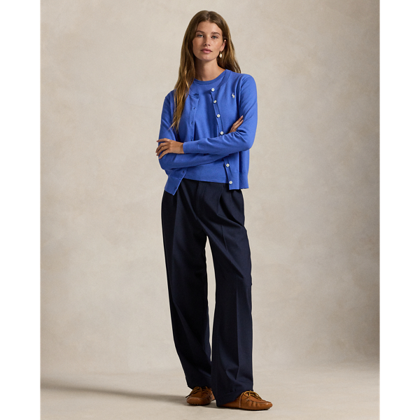 Polo Ralph Lauren 靛空藍 棉質圓領開襟衫 7