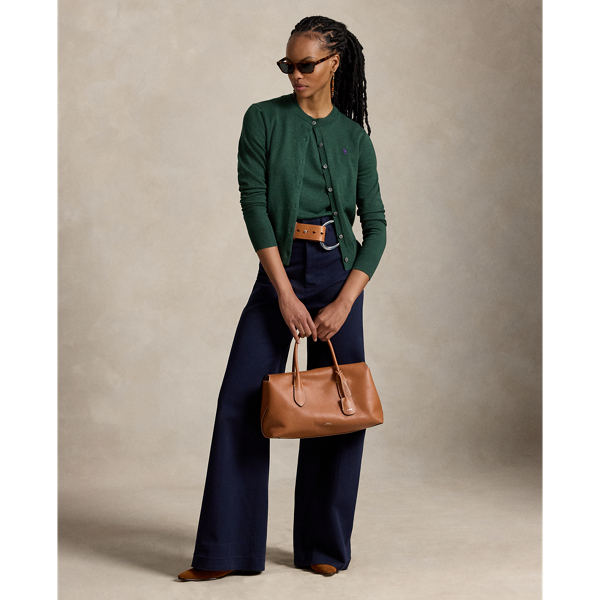 Cotton Crew Neck Cardigan