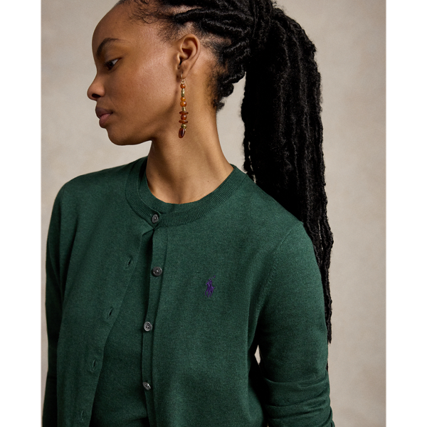 Cotton Crew Neck Cardigan