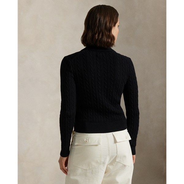 ポロ ラルフローレン ケーブルニット カーディガン XL (16) ブラック 黒 POLO RALPH LAUREN ラルフローレン ケーブルニット カーディガン