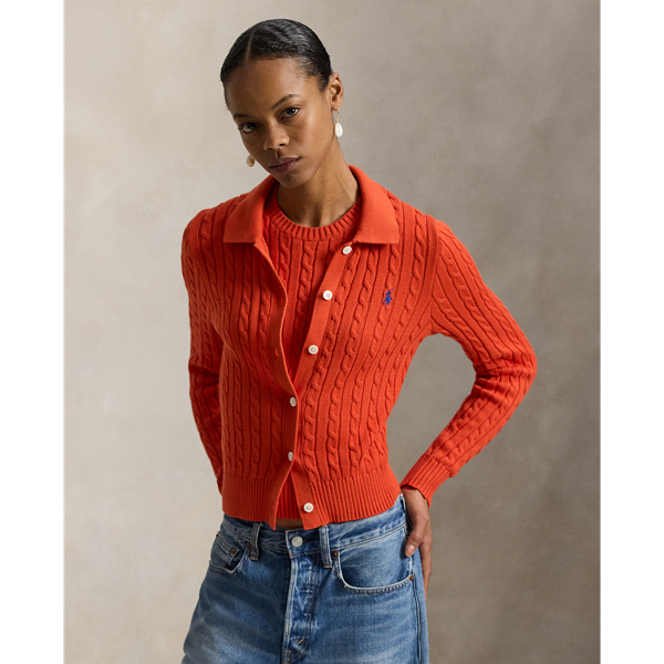 ケーブルニット コットン カーディガン | ラルフ ローレン公式