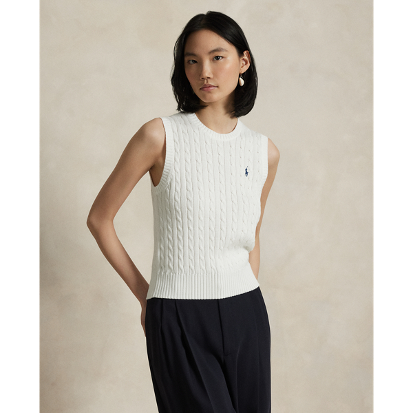 ケーブルニット コットン セーター ベスト | ラルフ ローレン公式
