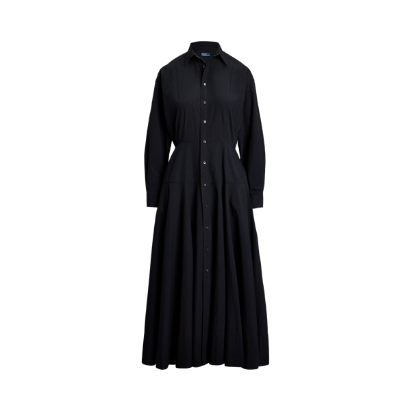 Belted Silk-Blend A-Line Dress