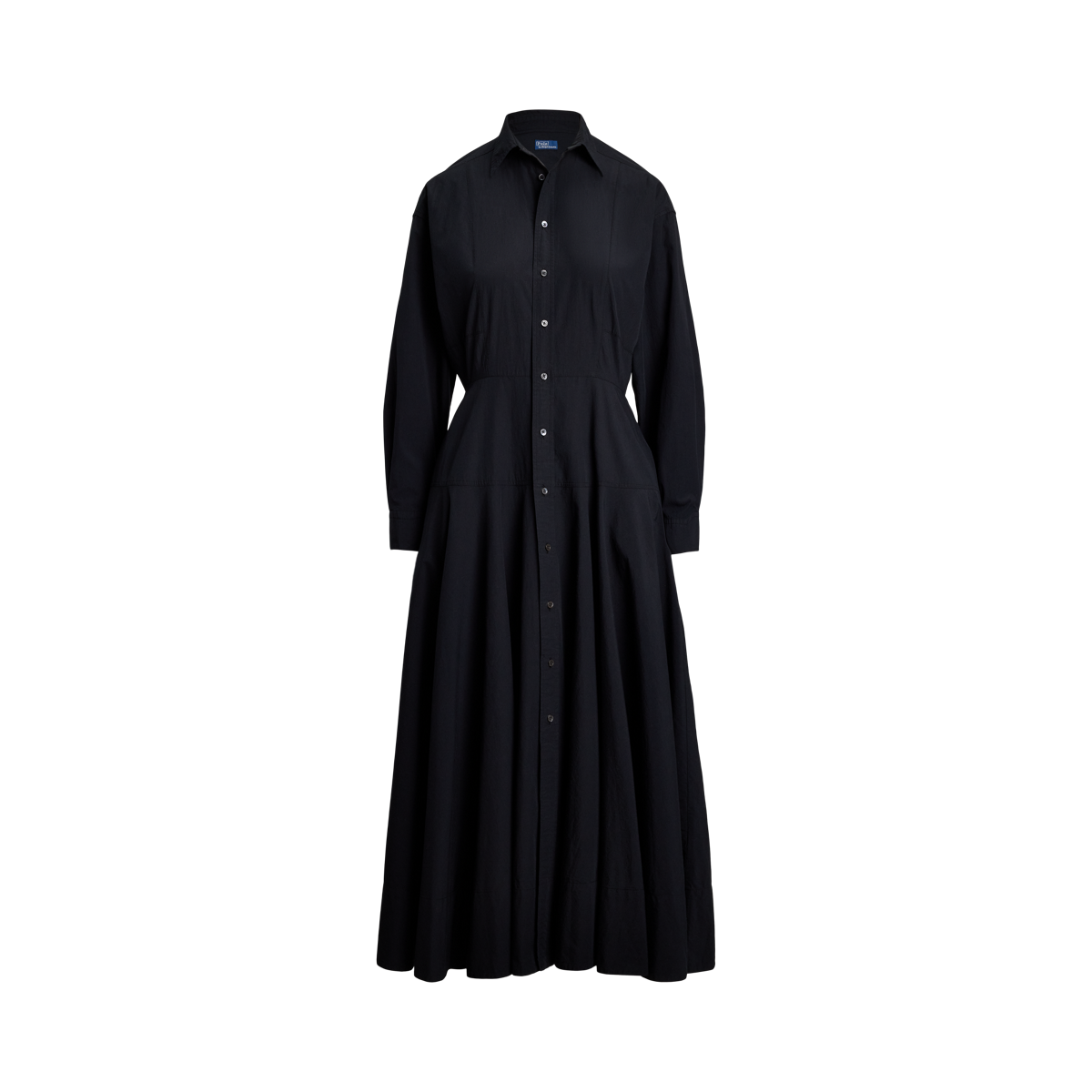 Paneled Cotton Canvas Shirtdress