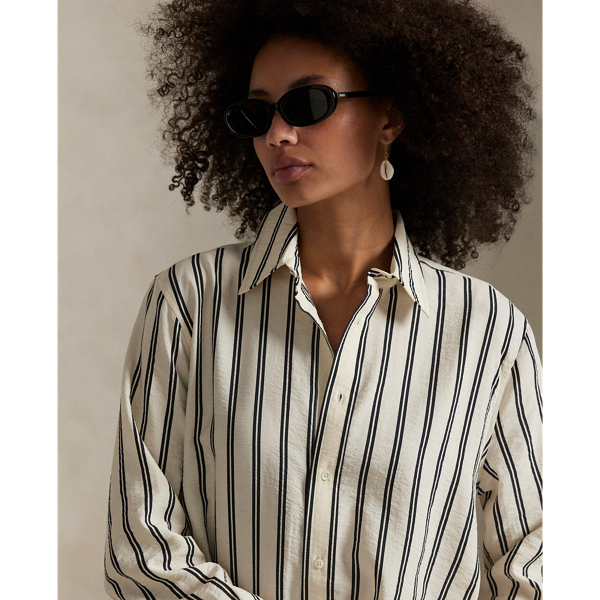 ラルフローレン★Striped Silk-Blend Dress Polo Ralph Lauren Striped Silk-Blend Dress | Neiman Marcus