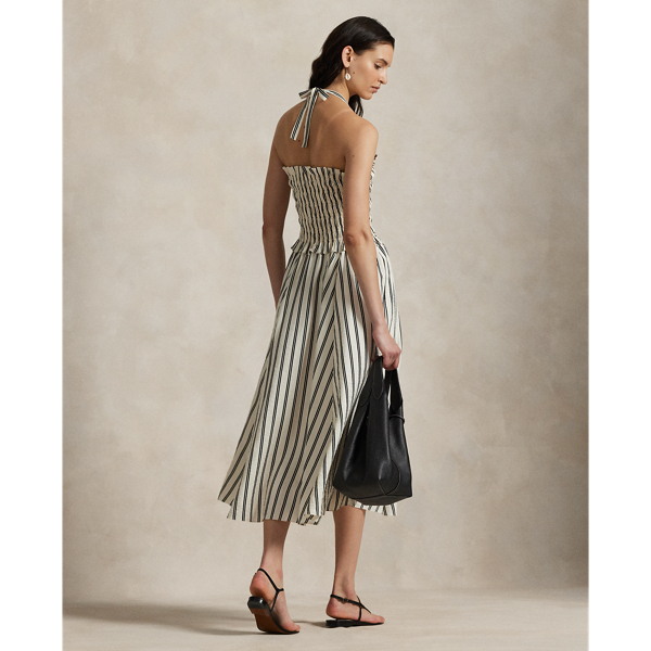 Striped Silk-Blend Dress