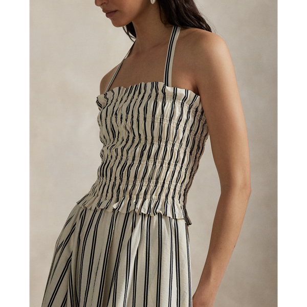 Striped Silk-Blend Dress