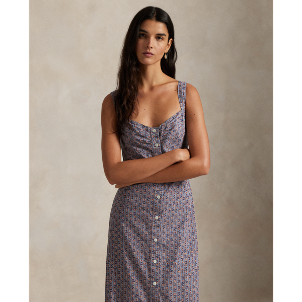 Floral Cotton Buttoned Dress