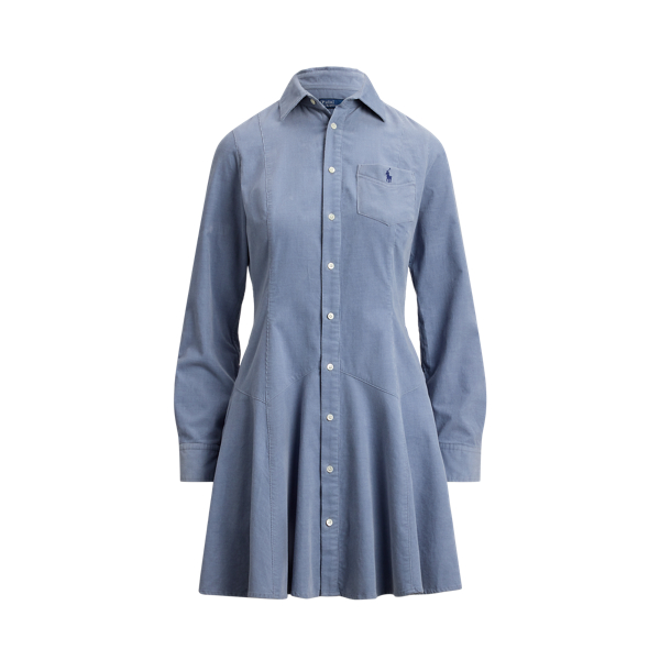 ワンピース POLO RALPH LAUREN Women Mid Skirts 211892422 001 blue POLO RALPH LAUREN COTTON MESH POLO DRESS | Blue Women's