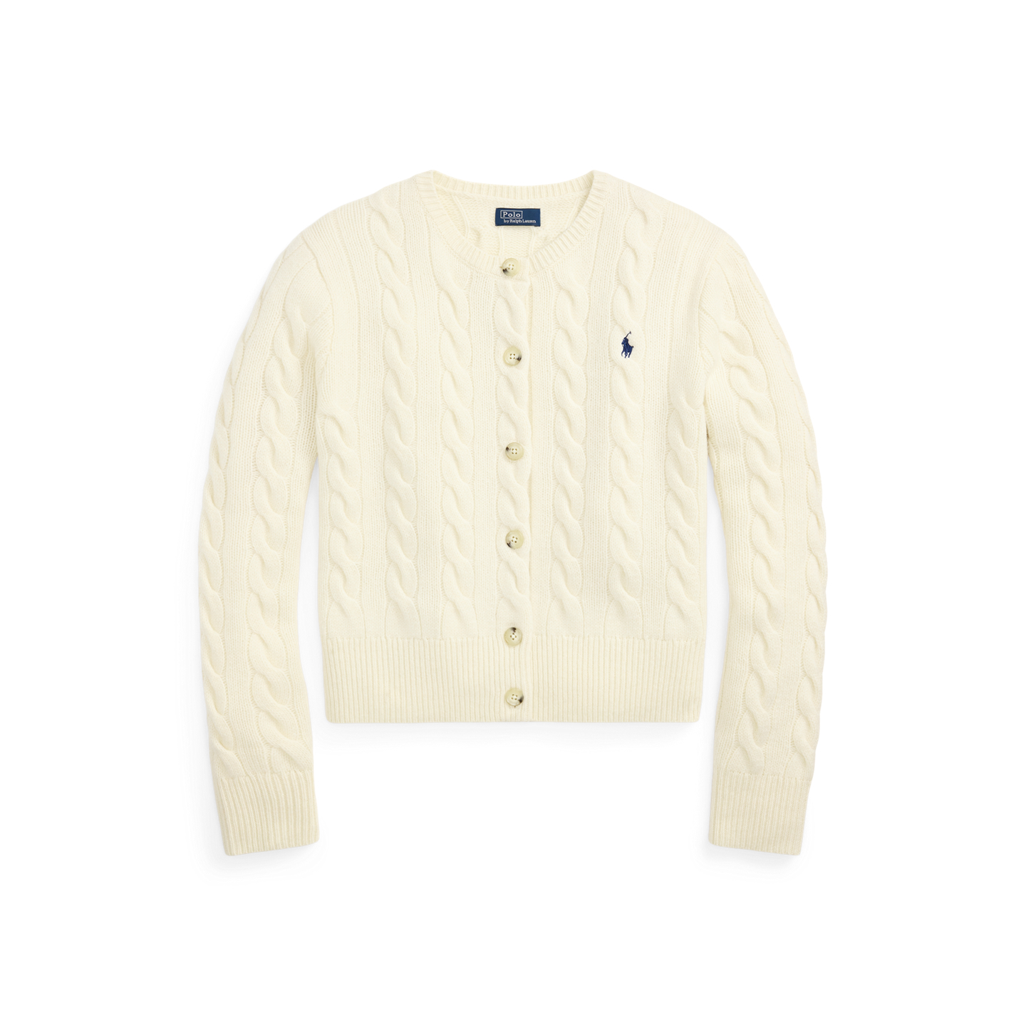 Женский кардиган Ralph Lauren Cable-Knit Wool-Cashmere, цвет: Кремовый — фото 6