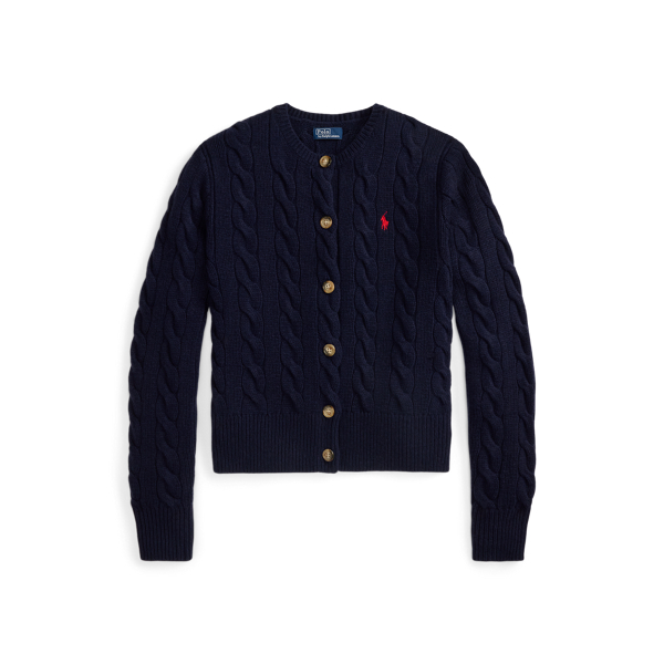 ラルフローレン　カーディガン（カシミヤ・12M） POLO RALPH LAUREN カーディガン ケーブルニット ウールカシミヤ