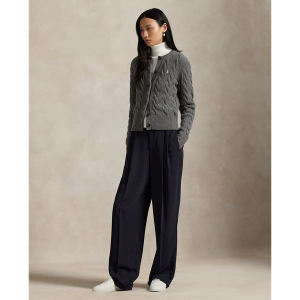 【最終値下】ラルフローレン グレー ケーブルニット ウールカシミヤ カーディガン 中古・古着通販】POLO RALPH LAUREN (ポロ・ラルフローレン