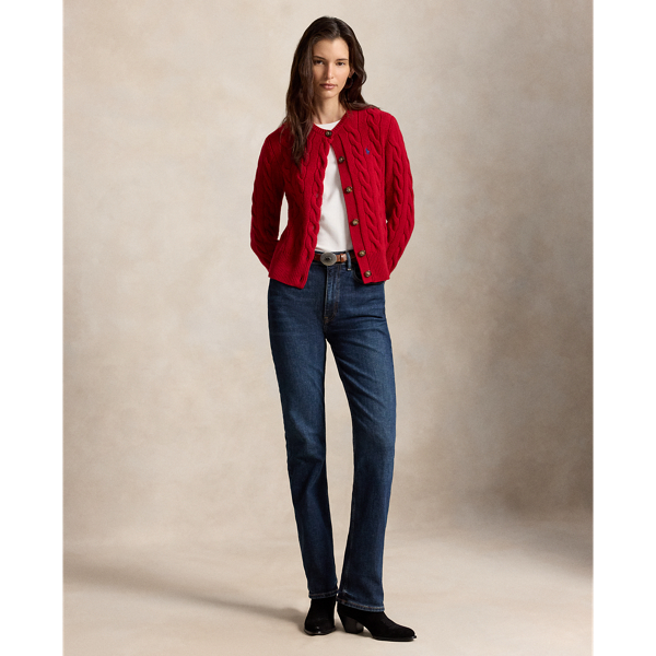 Cable-Knit Wool-Cashmere Cardigan