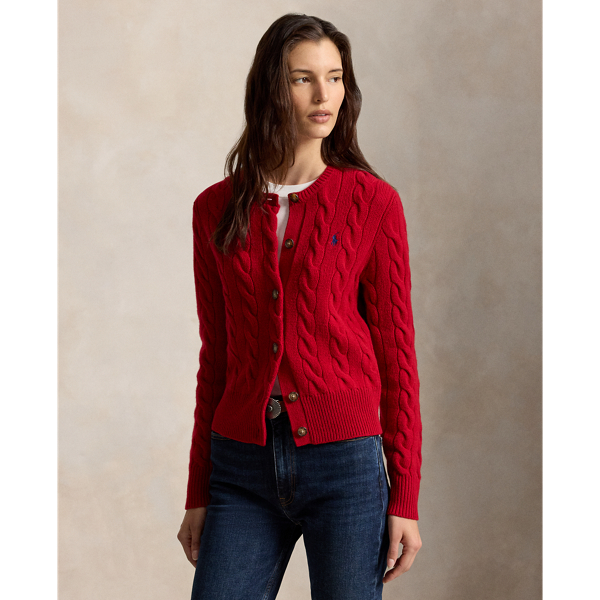 Cable-Knit Wool-Cashmere Cardigan
