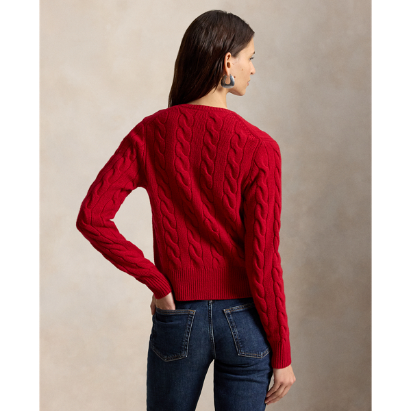 Cable-Knit Wool-Cashmere Cardigan