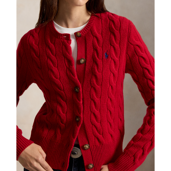 Cable-Knit Wool-Cashmere Cardigan