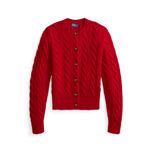 Cable-Knit Wool-Cashmere Cardigan