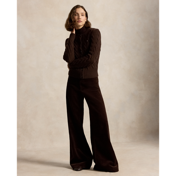 Cable-Knit Wool-Cashmere Cardigan