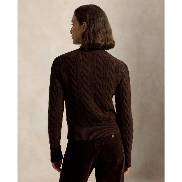 Cable-Knit Wool-Cashmere Cardigan