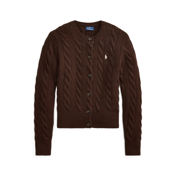 Cable-Knit Wool-Cashmere Cardigan