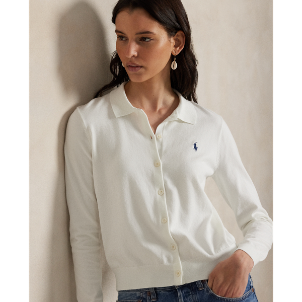 ラルフローレンPolo by Ralph Lauren 長袖カーディガン 白S